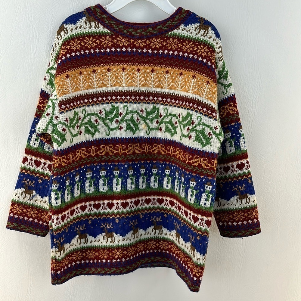 Laura Ashley Mother & Child Christmas/Winter Graphic Sweater, 6-7yrs